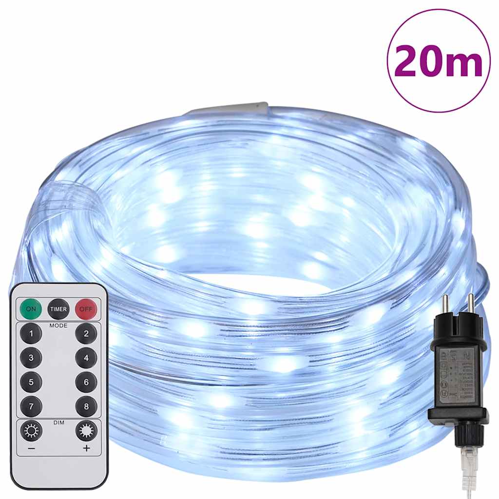 Vidaxxl Lichtschlauch mit 480 LED kaltweiß 20 m PVC