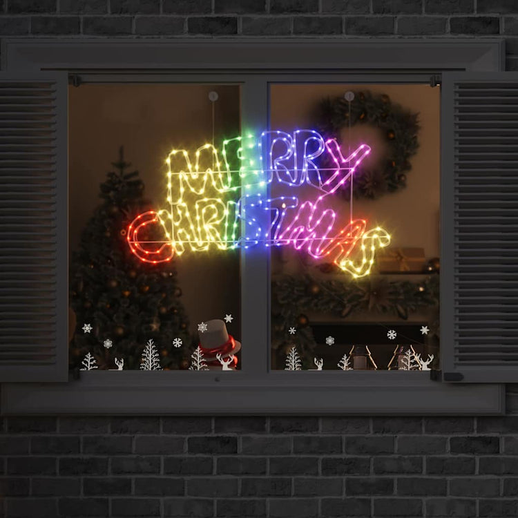 Vidaxx Weihnachtsschild mit 240 LED mehrfarbig 99,5 x 54 cm PVC