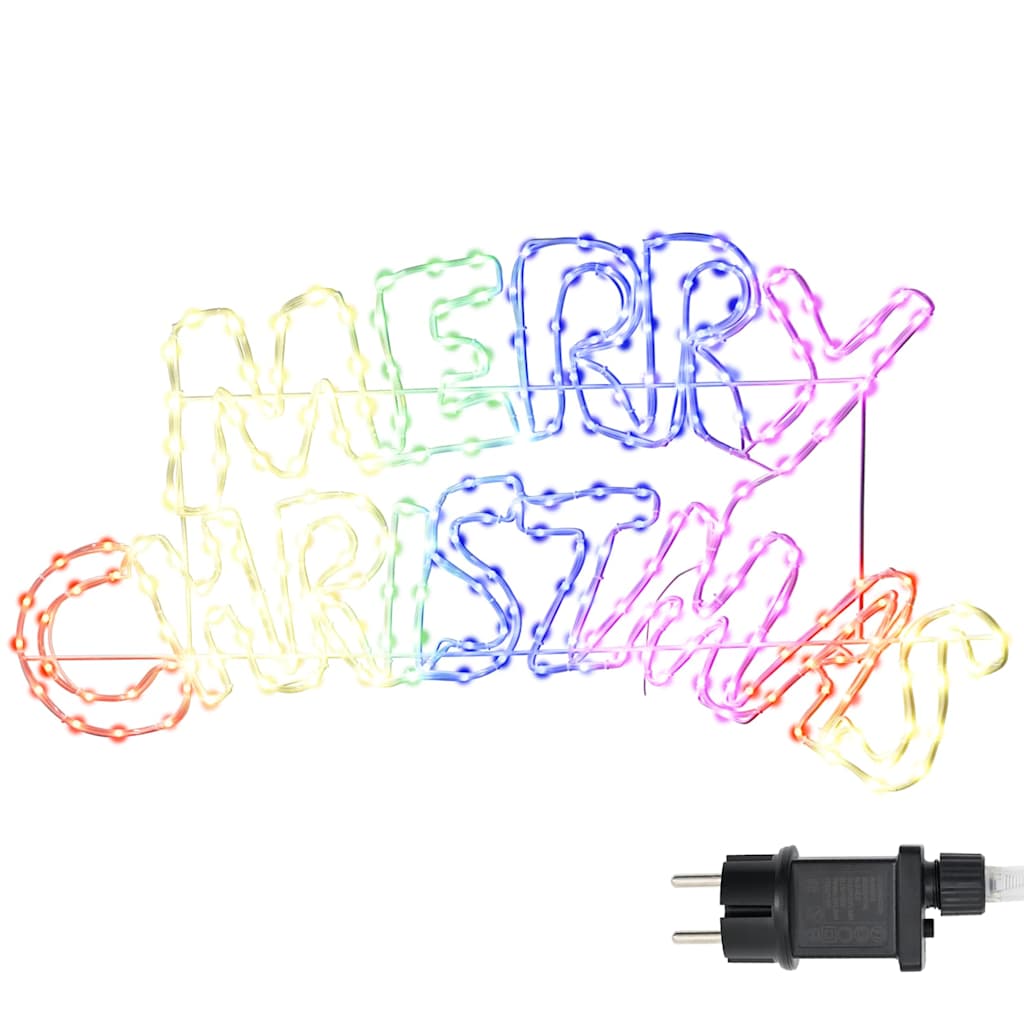 Vidaxx Weihnachtsschild mit 240 LED mehrfarbig 99,5 x 54 cm PVC
