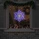 Vidaxxl Weihnachtsschneeflocke mit 156 LED blau 55,5 x 55,5 x 0,75 cm PVC