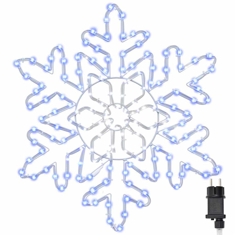 Vidaxxl Weihnachtsschneeflocke mit 156 LED blau 55,5 x 55,5 x 0,75 cm PVC
