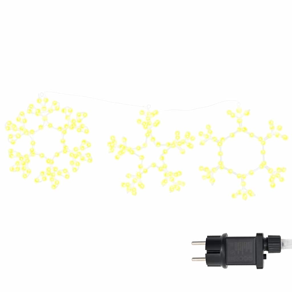 VidaXL Weihnachtsschneeflocke mit 252 LED warmweiß 44,5 x 38 cm PVC