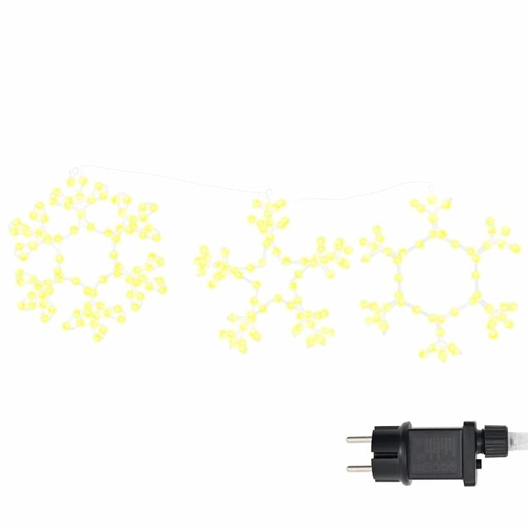 VidaXL Weihnachtsschneeflocke mit 252 LED warmweiß 44,5 x 38 cm PVC