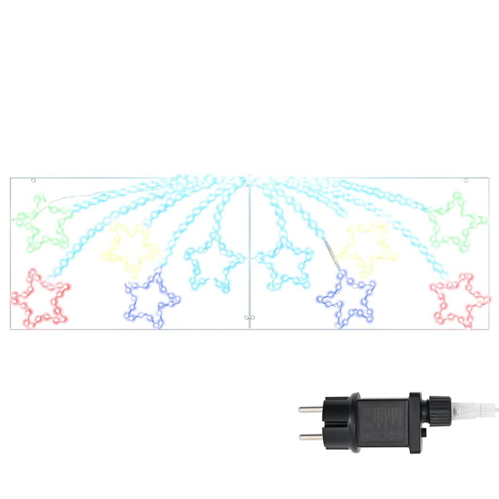 Vidaxx Weihnachtsstern mit 432 LED mehrfarbig 182 x 58 cm PVC