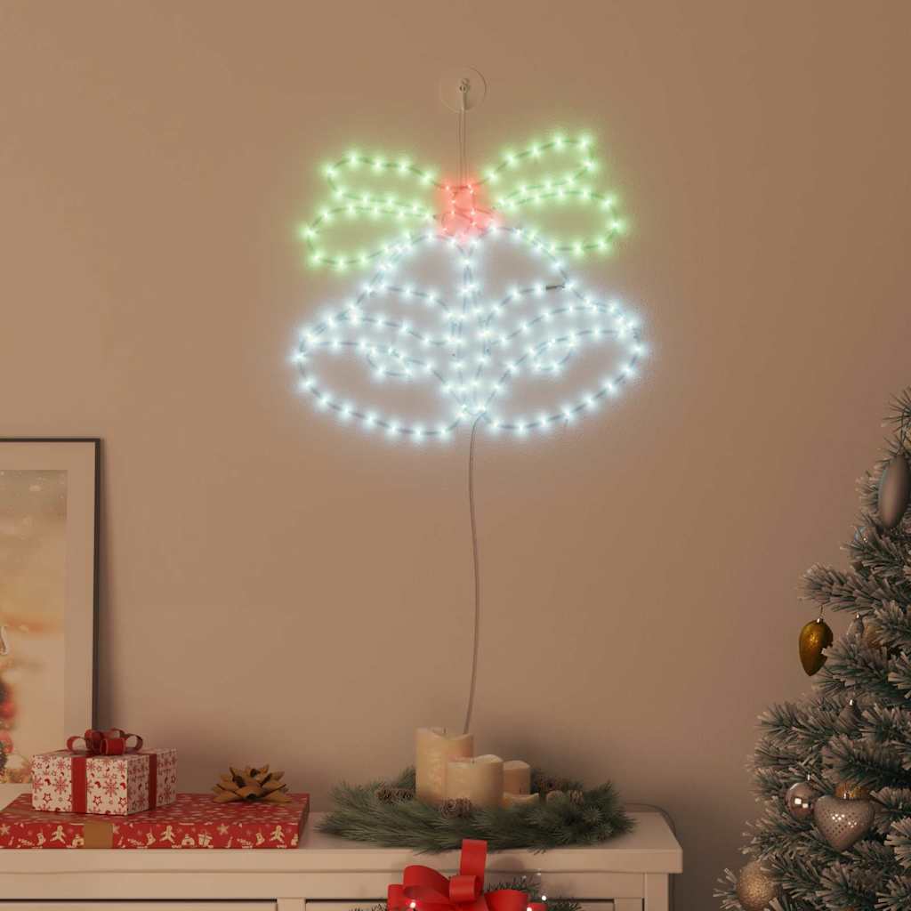 Vidaxx Weihnachtsglocke mit 144 LEDs mehrfarbig 57 x 47,5 cm PVC