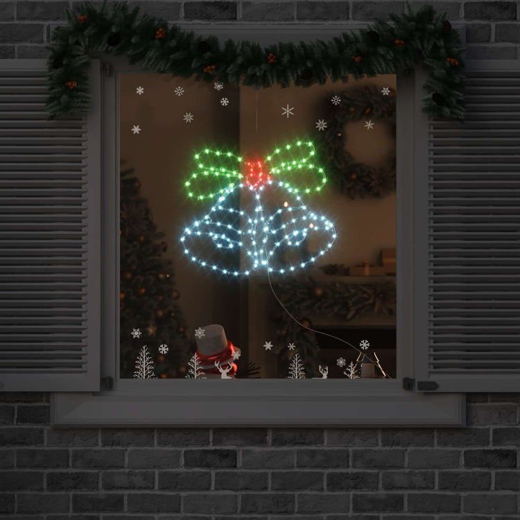 Vidaxx Weihnachtsglocke mit 144 LEDs mehrfarbig 57 x 47,5 cm PVC