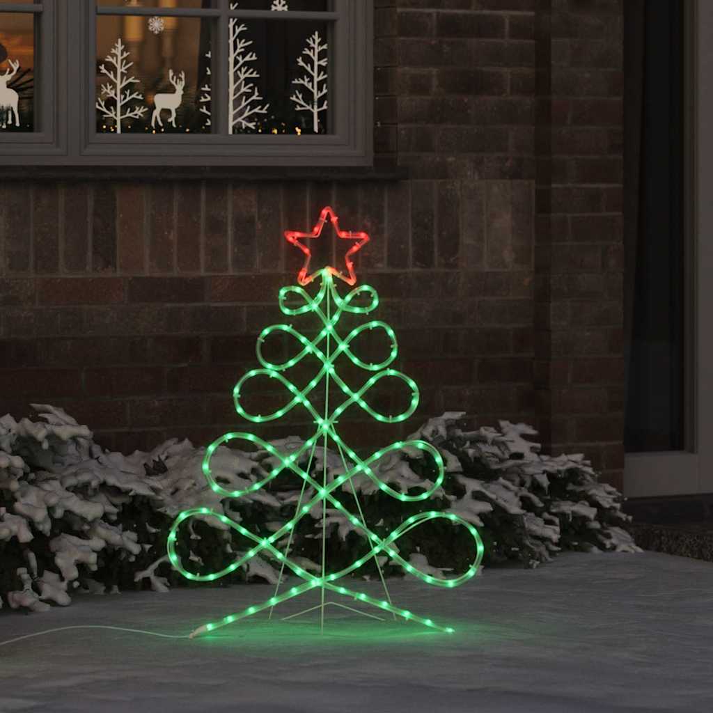 Vidaxx Weihnachtsbaumförmige Lampe mit 144 LEDs, mehrfarbig, 78 x 58 cm, PVC