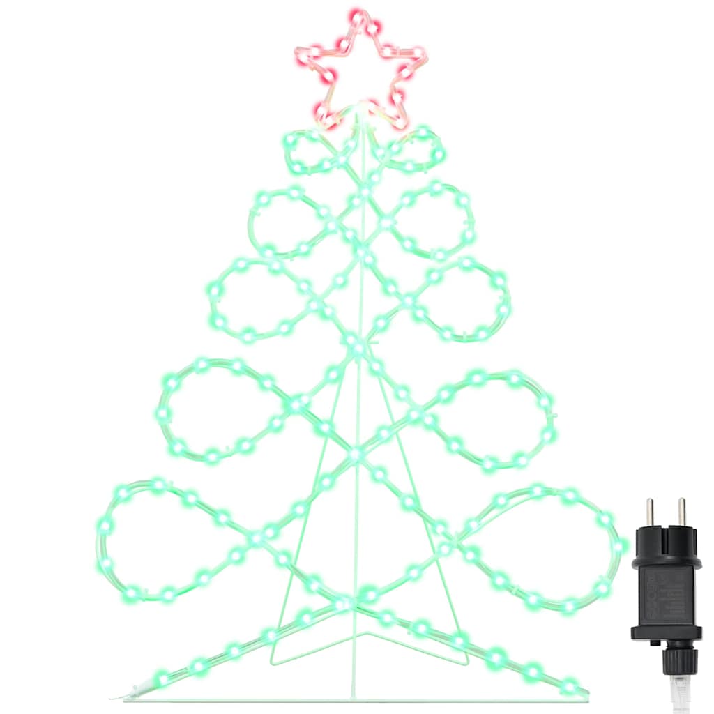 Vidaxx Weihnachtsbaumförmige Lampe mit 144 LEDs, mehrfarbig, 78 x 58 cm, PVC