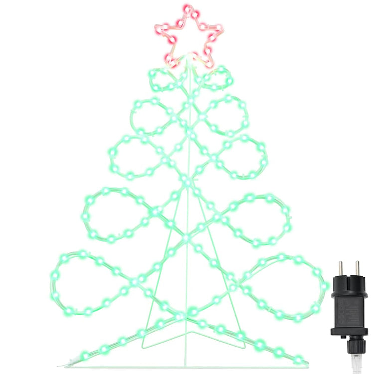 Vidaxx Weihnachtsbaumförmige Lampe mit 144 LEDs, mehrfarbig, 78 x 58 cm, PVC