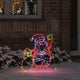 Vidaxx Weihnachtsmann-Licht mit 168 LEDs, mehrfarbig, 58,5 x 60 x 1,3 cm, Eisen