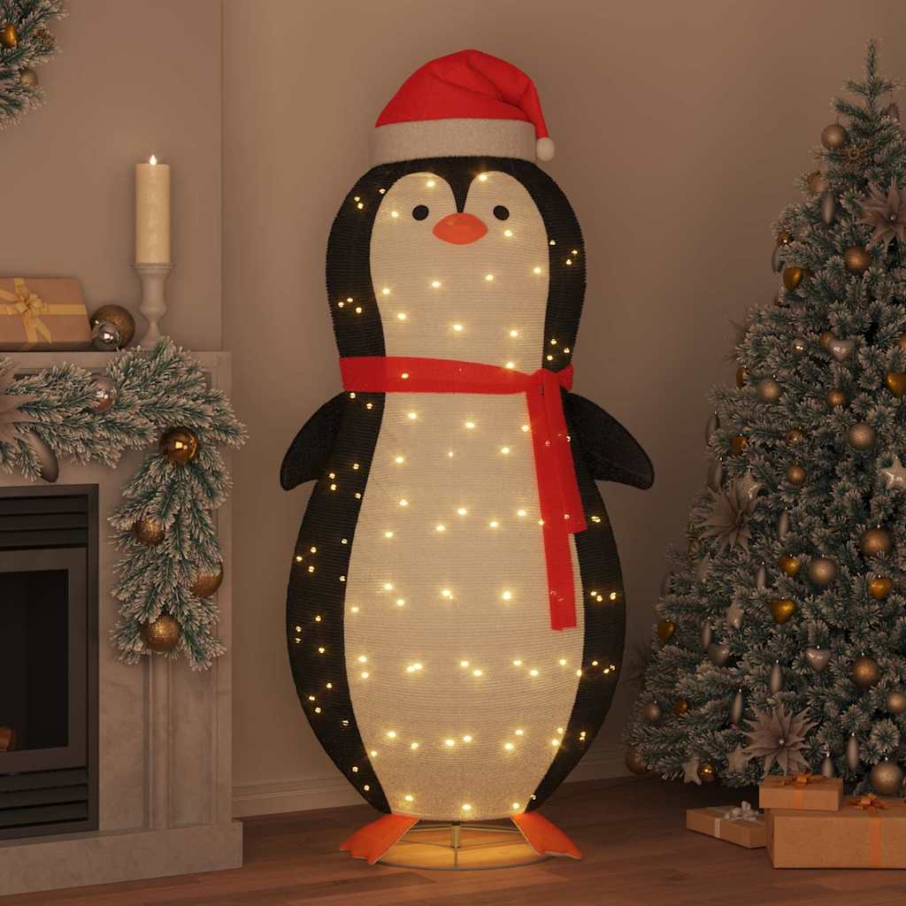 VidaXL Schneepinguinfigur mit 600 LED warmweiß 78 x 178 cm Stoff