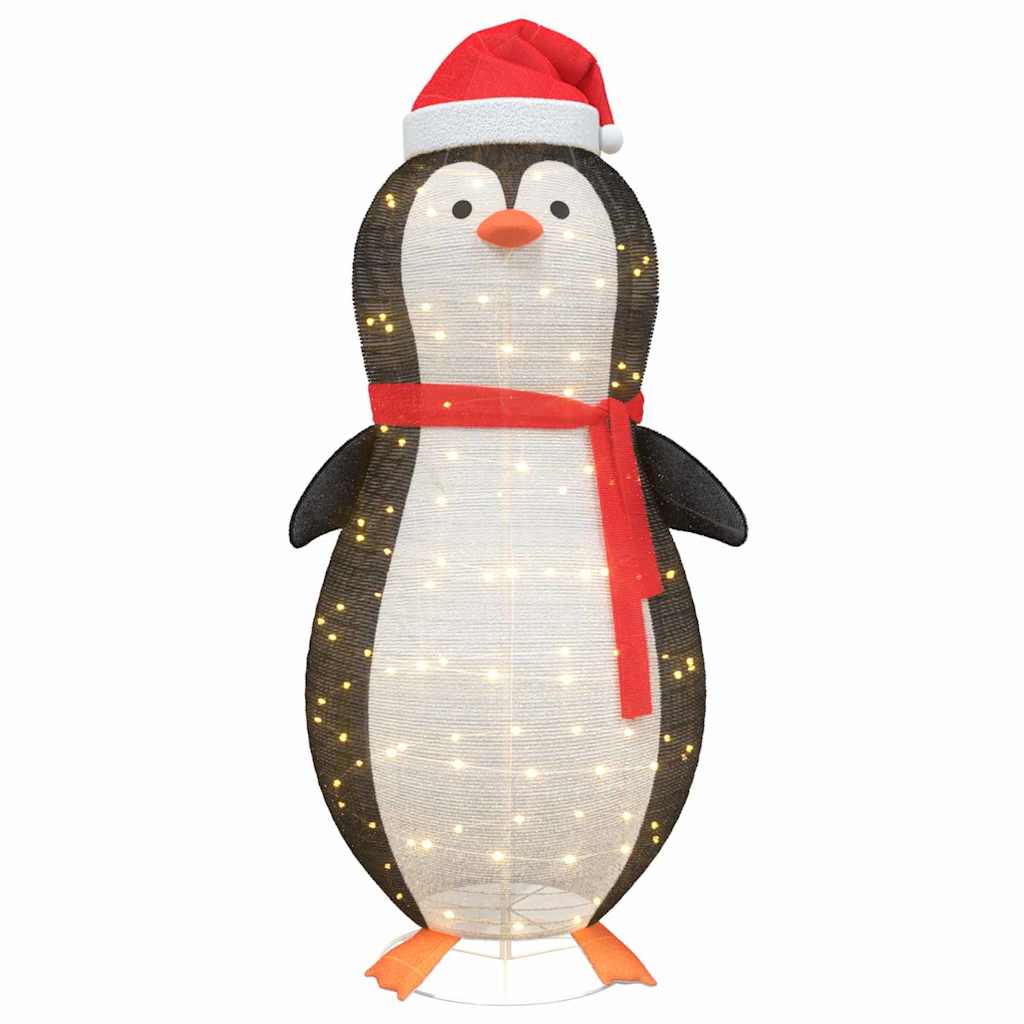 VidaXL Schneepinguinfigur mit 600 LED warmweiß 78 x 178 cm Stoff