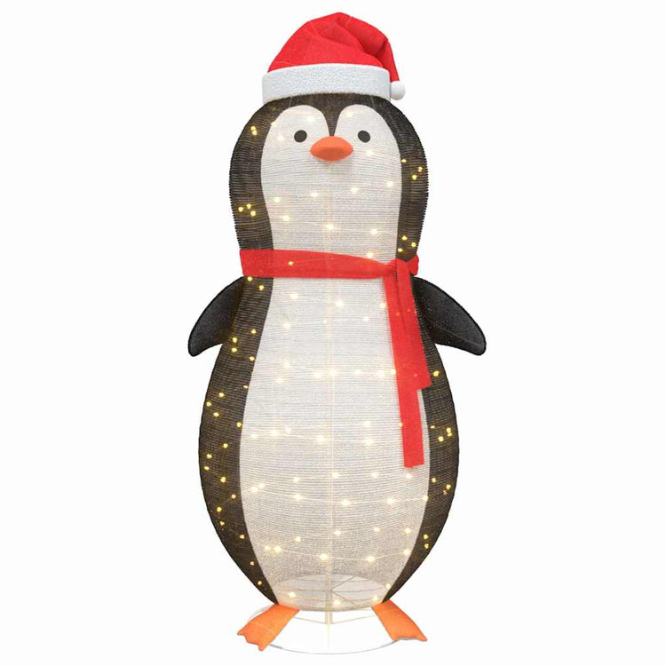 VidaXL Schneepinguinfigur mit 600 LED warmweiß 78 x 178 cm Stoff