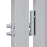 VidaXL Gartentor mit Schloss Silber 100 x 75 cm Edelstahl - afbeelding 3