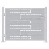 VidaXL Gartentor mit Schloss Silber 100 x 75 cm Edelstahl - afbeelding 1