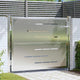 VidaXL Gartentor mit Schloss Silber 100 x 75 cm Edelstahl