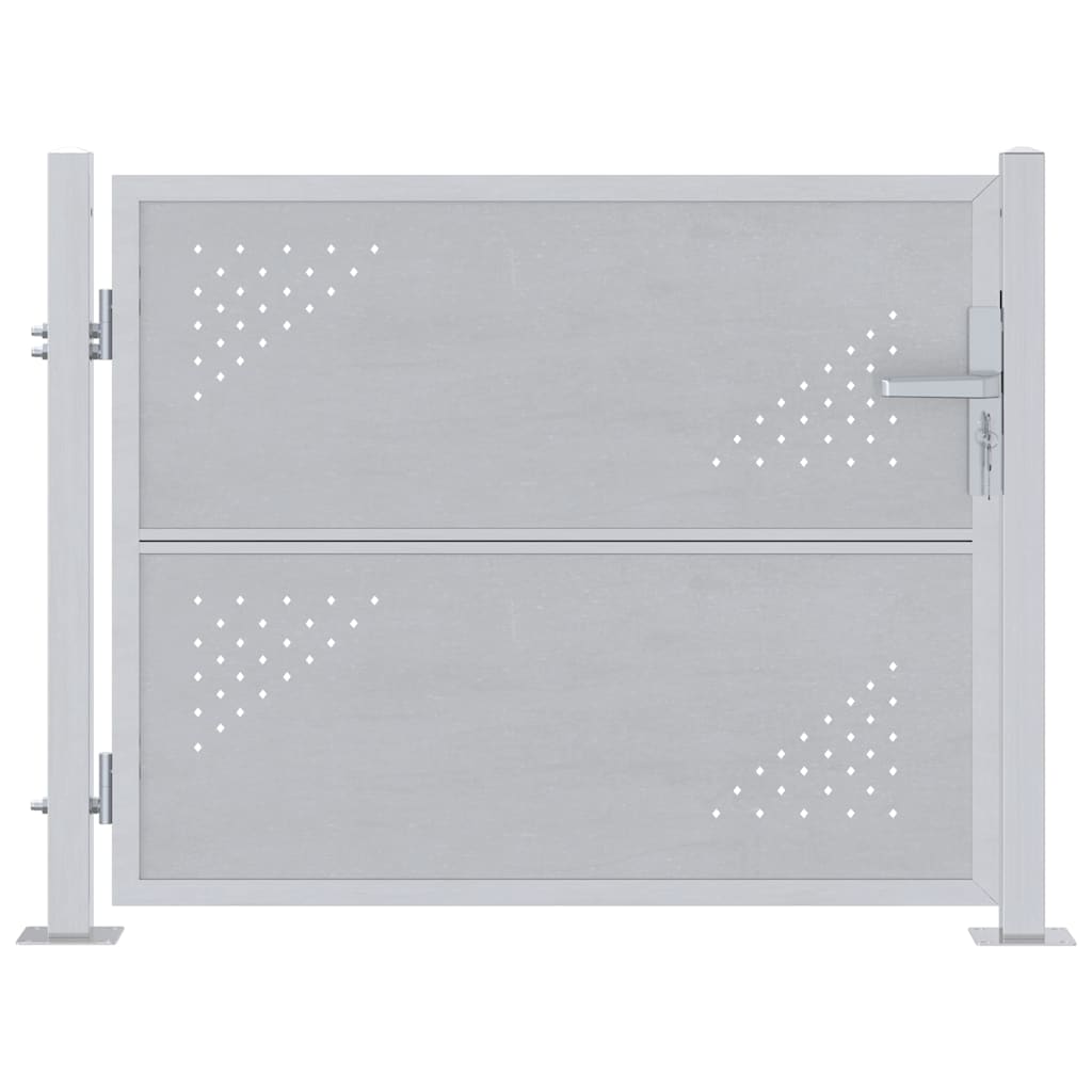 VidaXL Gartentor mit Schloss Silber 100 x 75 cm Edelstahl