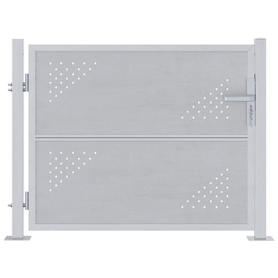 VidaXL Gartentor mit Schloss Silber 100 x 75 cm Edelstahl