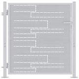 VidaXL Gartentor mit Schloss Silber 96 x 100 cm Edelstahl - afbeelding 2