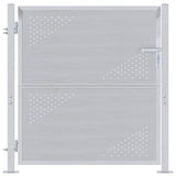 VidaXL Gartentor mit Schloss Silber 95 x 100 cm Edelstahl - afbeelding 2