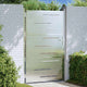 VidaXL Gartentor mit Schloss Silber 100 x 125 cm Edelstahl
