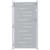 VidaXL Gartentor mit Schloss Silber 96 x 200 cm Edelstahl