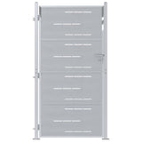 VidaXL Gartentor mit Schloss Silber 96 x 200 cm Edelstahl - afbeelding 2