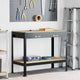 Vidaxl-Werkbänke mit Schublade, schwarz, 114 x 54 x 91 cm, fertiges Holz