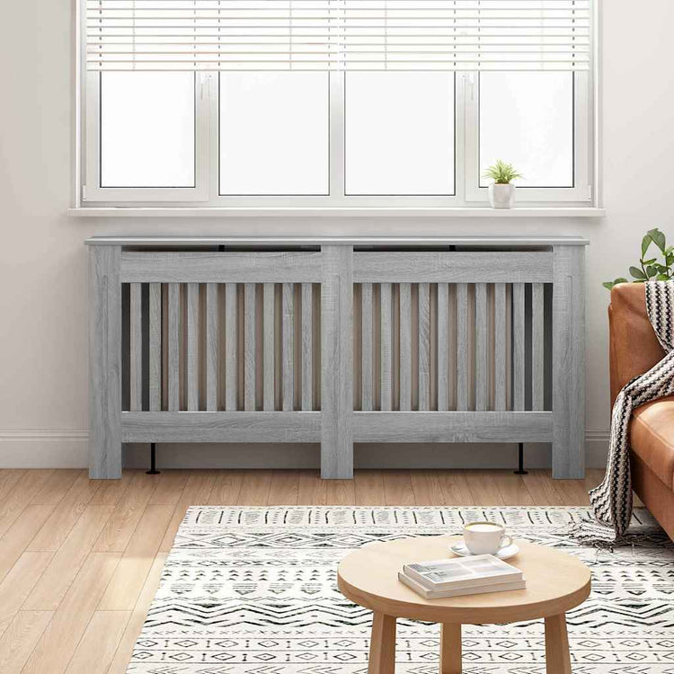 Vidaxl Heizkörperabdeckung Grau Sonoma 172 x 19 x 81,5 cm Holzwerkstoff