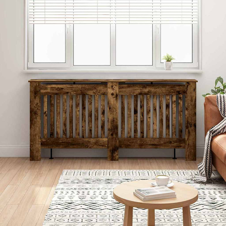 Vidaxx Heizkörperabdeckung Räuchereiche 172 x 19 x 81,5 cm Holzwerkstoff
