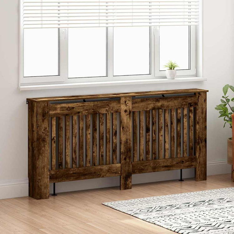 Vidaxx Heizkörperabdeckung Räuchereiche 172 x 19 x 81,5 cm Holzwerkstoff