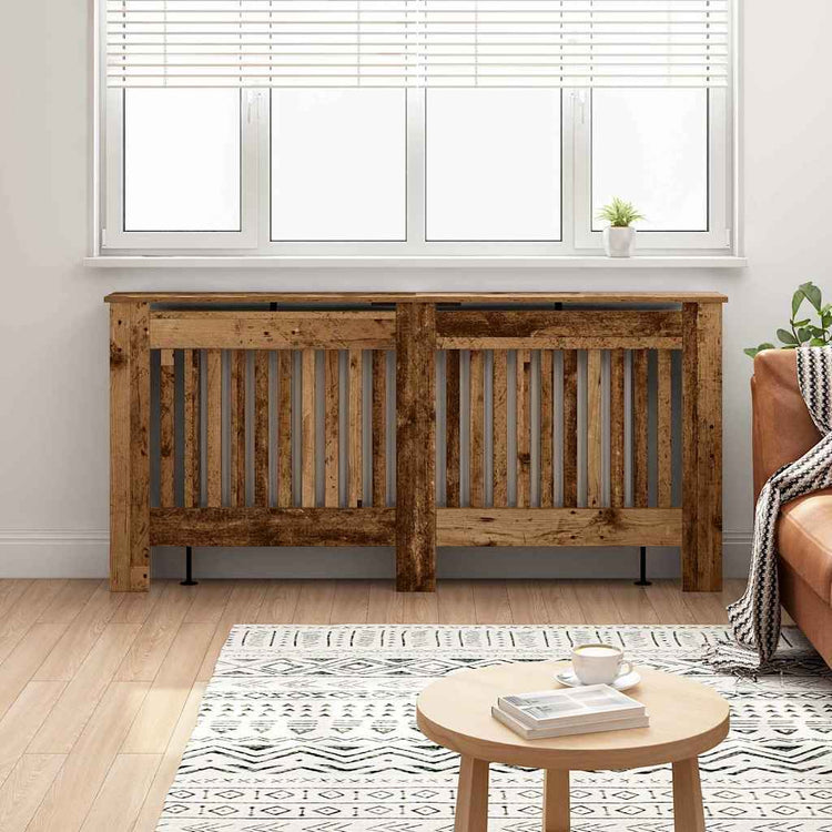 Vidaxx Heizkörperabdeckung Altholz 172 x 19 x 81,5 cm verarbeitetes Holz