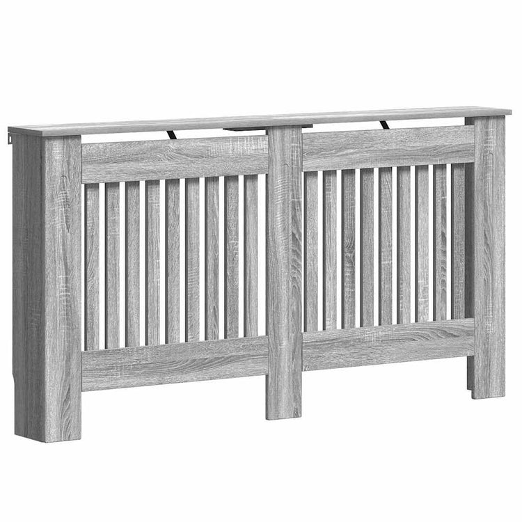 Vidaxl Heizkörperabdeckung Grau Sonoma 152 x 19 x 81,5 cm Holzwerkstoff