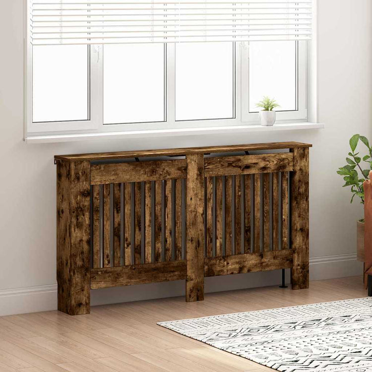 Vidaxx Heizkörperabdeckung Räuchereiche 152 x 19 x 81,5 cm Holzwerkstoff