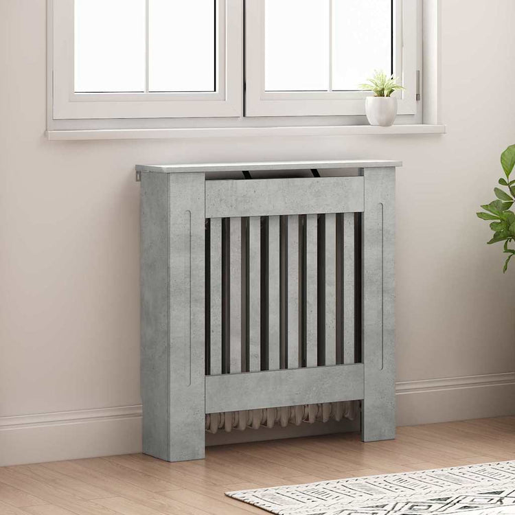 Vidaxx Heizkörperabdeckung Betongrau 78 x 19 x 81,5 cm Holzwerkstoff