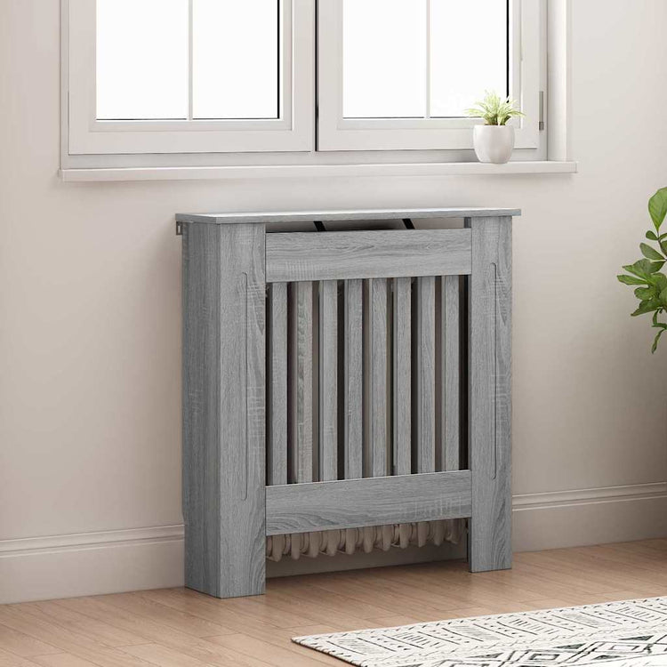Vidaxl Heizkörperabdeckung Grau Sonoma 78 x 19 x 81,5 cm Holzwerkstoff