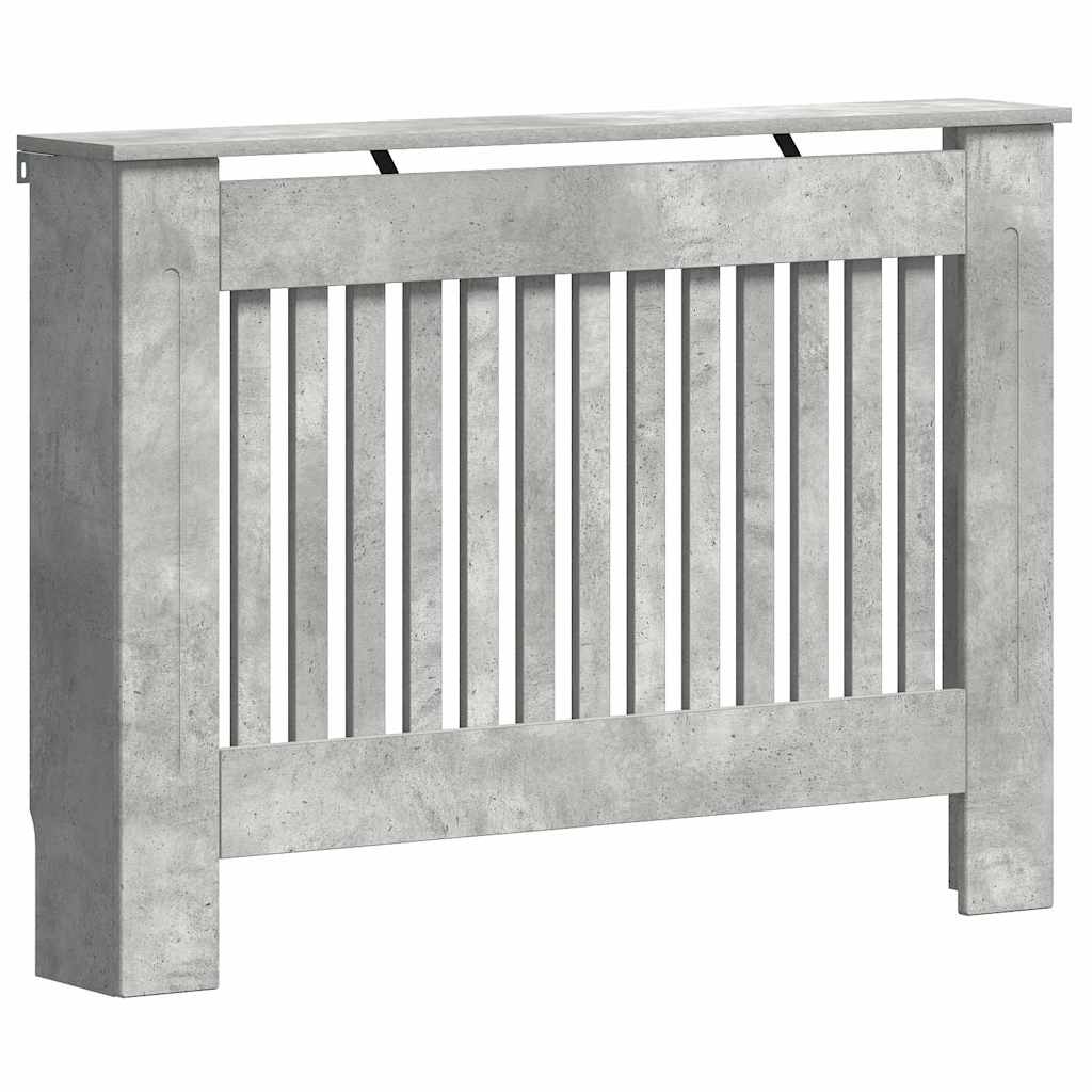 Vidaxx Heizkörperabdeckung Betongrau 112 x 19 x 81,5 cm Holzwerkstoff
