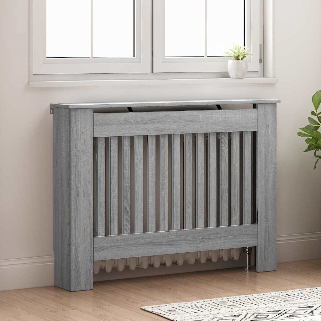 Vidaxl Heizkörperabdeckung Grau Sonoma 112 x 19 x 81,5 cm Holzwerkstoff