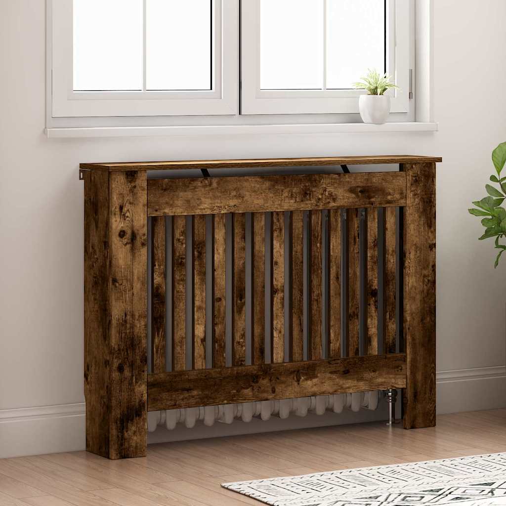 Vidaxx Heizkörperabdeckung Räuchereiche 112 x 19 x 81,5 cm Holzwerkstoff