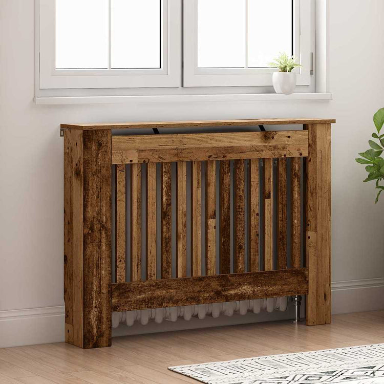 Vidaxx Heizkörperabdeckung Altholz 112 x 19 x 81,5 cm verarbeitetes Holz