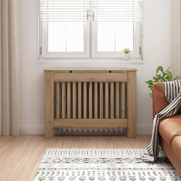 Vidaxxl Heizkörperabdeckung Artisan Oak 112 x 19 x 81,5 cm Holzwerkstoff