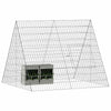 Vidaxl Kaninchenkäfig Silber 215 x 100 x 85 cm verzinkter Stahl