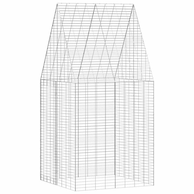 Vidaxl Kaninchenkäfig Silber 400 x 100 x 210 cm verzinkter Stahl