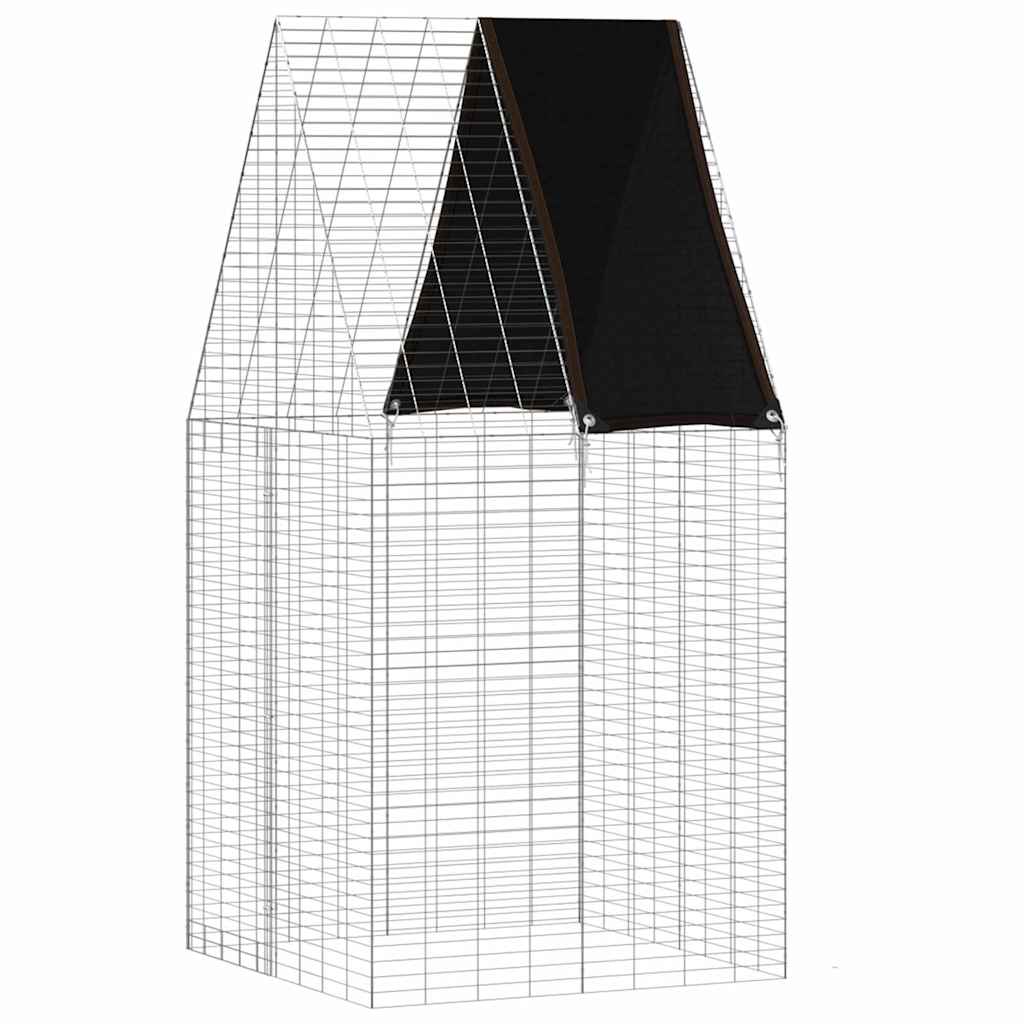 Vidaxl Kaninchenkäfig Silber 100 x 100 x 210 cm verzinkter Stahl