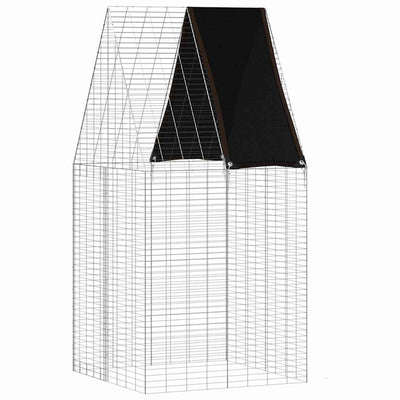 Vidaxl Kaninchenkäfig Silber 100 x 100 x 210 cm verzinkter Stahl