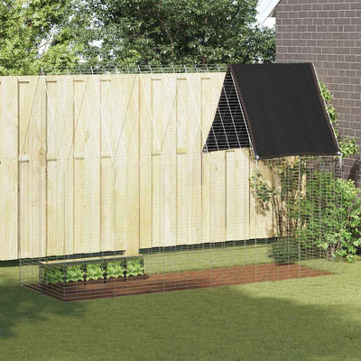 Vidaxl Kaninchenkäfig Silber 300 x 100 x 210 cm verzinkter Stahl