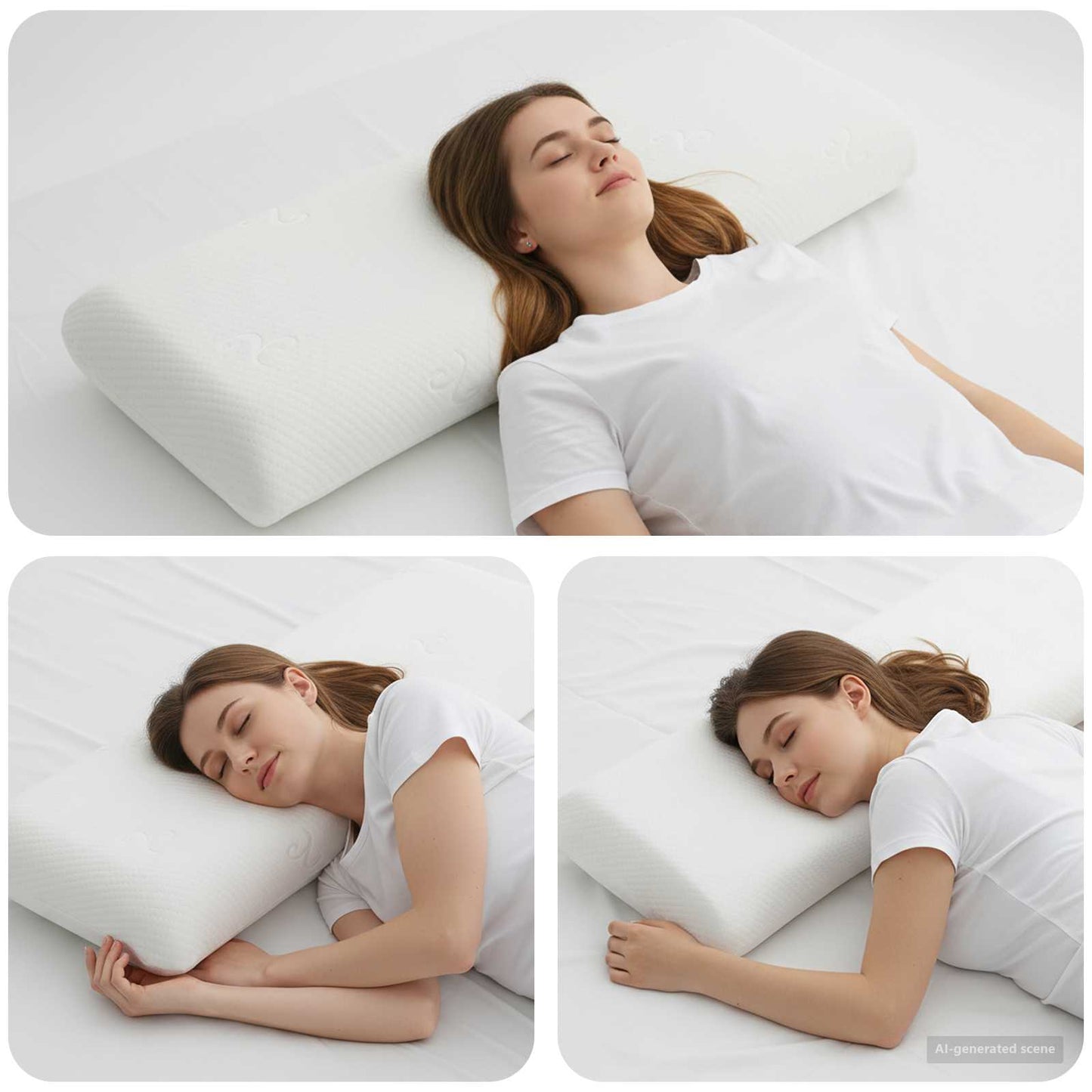 Vidaxxl Schlafkissen Uni weiß 70 x 36 x 13 cm