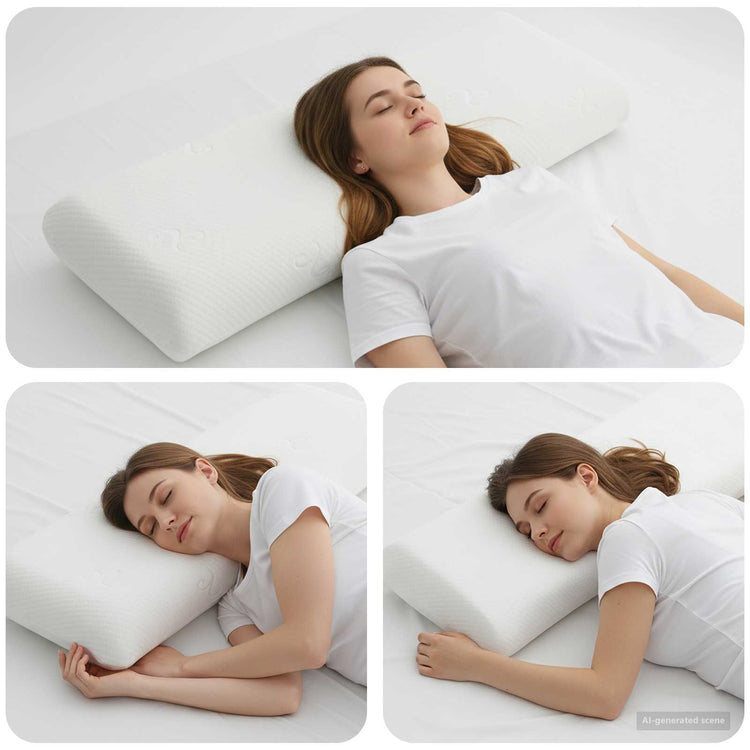Vidaxxl Schlafkissen Uni weiß 70 x 36 x 13 cm