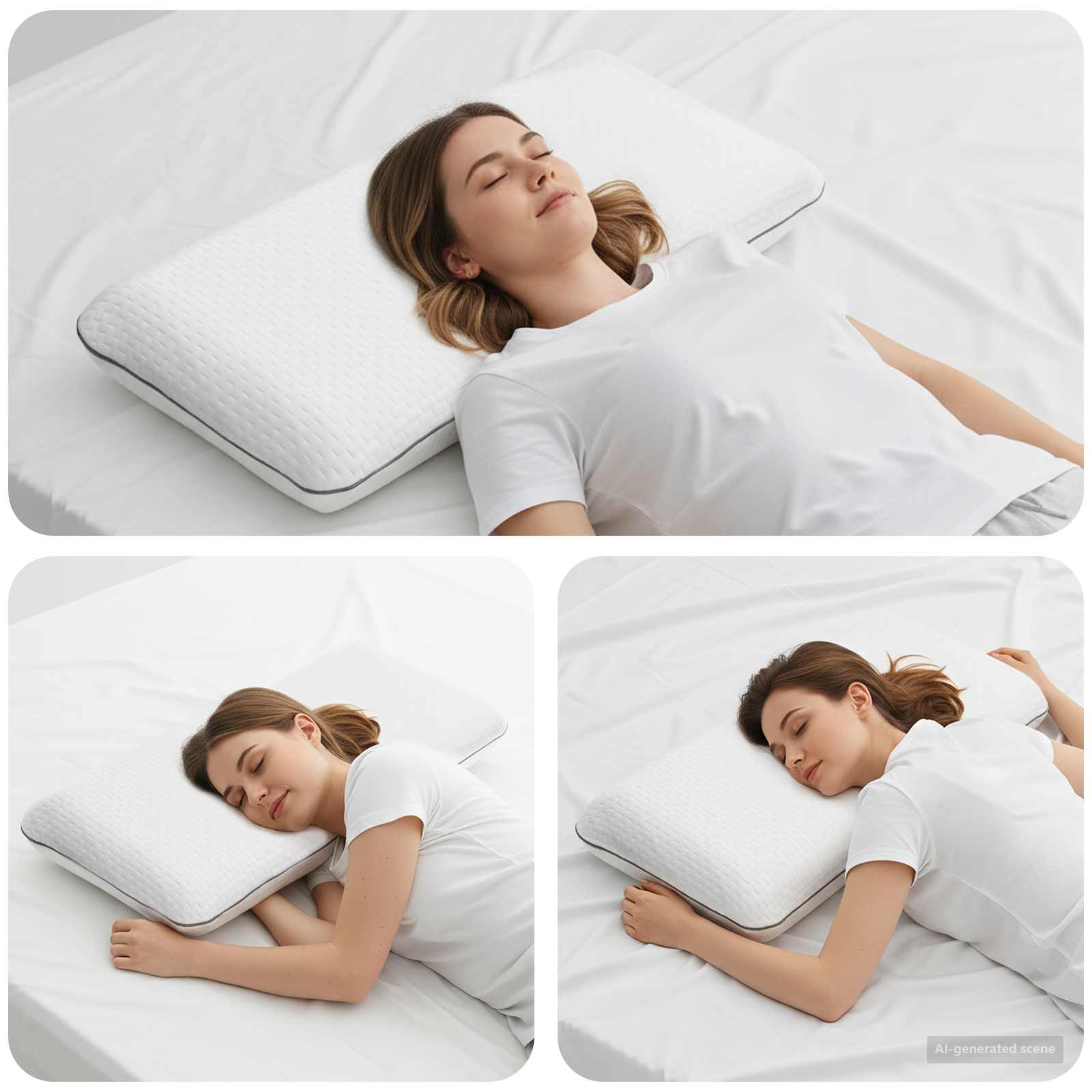 Vidaxxl Schlafkissen Uni weiß 70 x 40 x 14 cm