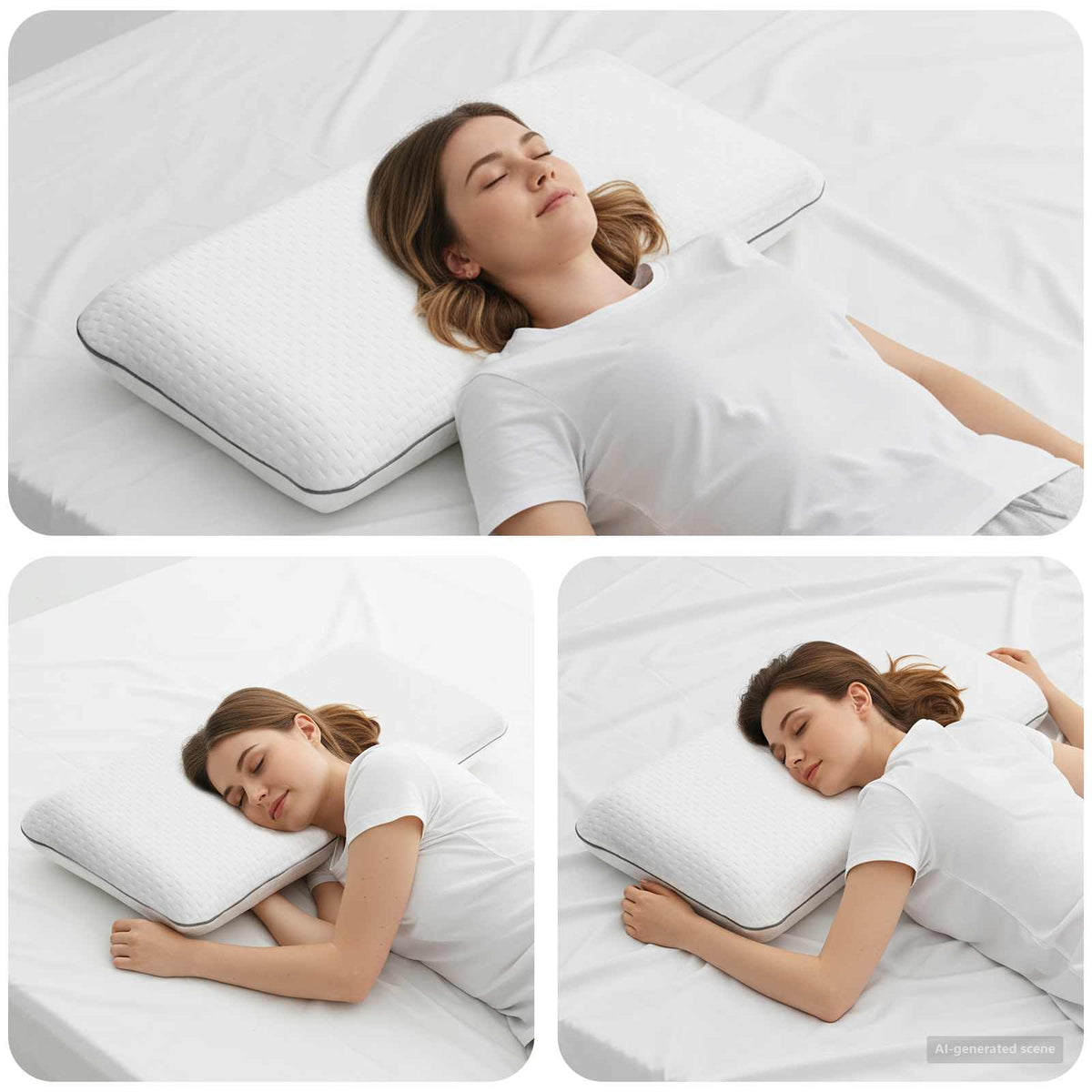 Vidaxxl Schlafkissen Uni weiß 70 x 35 x 10 cm